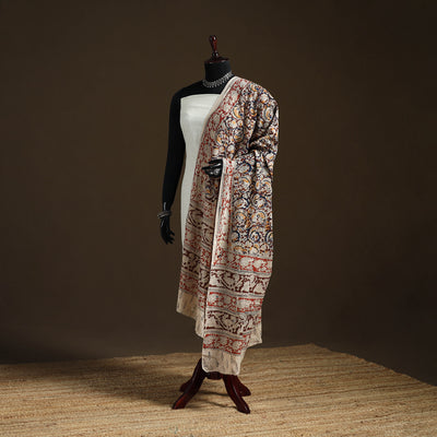 Kalamkari Hand Block Print Natural Dyed Cotton Dupatta 55