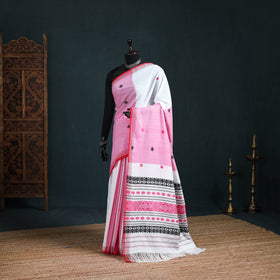 Silk Cotton Thread Buti Assam Pure Handwoven Saree 09