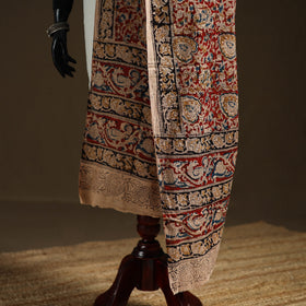 Kalamkari Hand Block Print Natural Dyed Cotton Dupatta 56