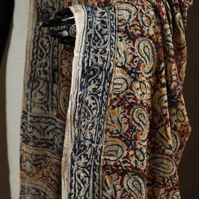 Kalamkari Hand Block Print Natural Dyed Cotton Dupatta 57