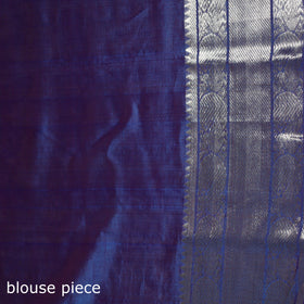 Blue - Pure Handwoven Mangalagiri Silk Cotton Pattu Saree with Zari Border 06
