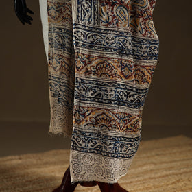 Kalamkari Hand Block Print Natural Dyed Cotton Dupatta 57