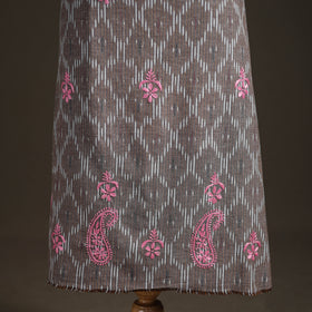 Lucknowi Chikankari Hand Embroidered Cotton Unstitched Kurta Material (2.5M) 05