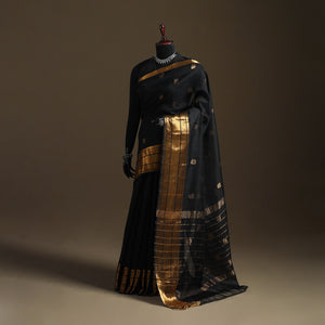 Pure Handwoven Mangalagiri Silk Cotton Pattu Saree with Zari Border 07