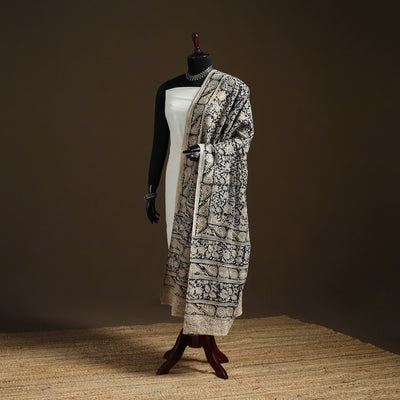 Kalamkari Hand Block Print Natural Dyed Cotton Dupatta 58