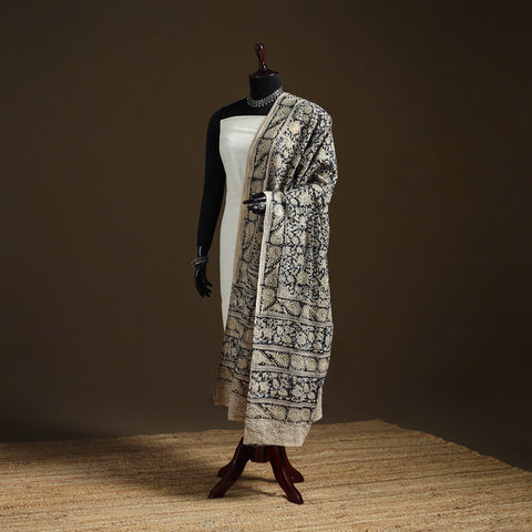 Kalamkari Hand Block Print Natural Dyed Cotton Dupatta 58