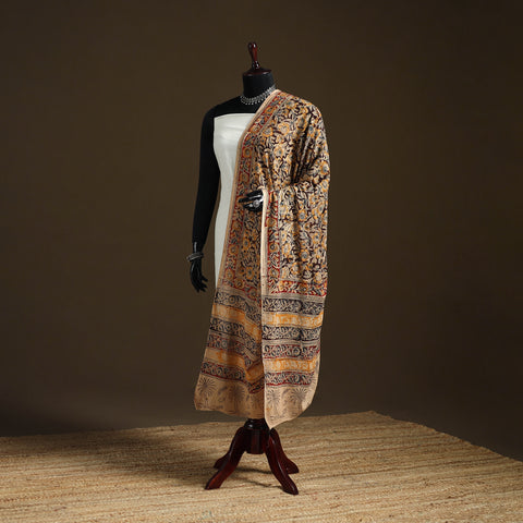 Kalamkari Hand Block Print Natural Dyed Cotton Dupatta 59