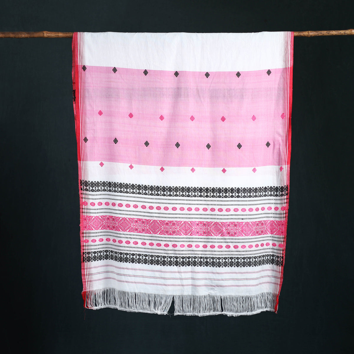 Silk Cotton Thread Buti Assam Pure Handwoven Saree 09