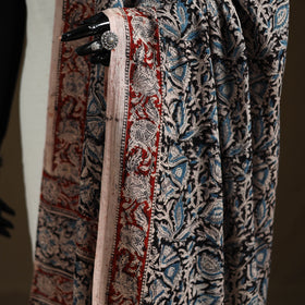 Kalamkari Hand Block Print Natural Dyed Cotton Dupatta 60