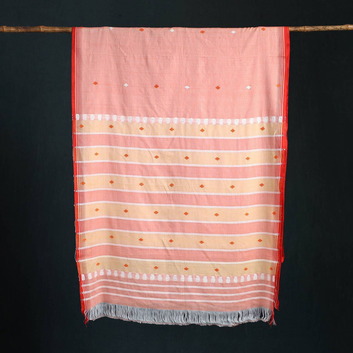 Silk Cotton Thread Buti Assam Pure Handwoven Saree 08