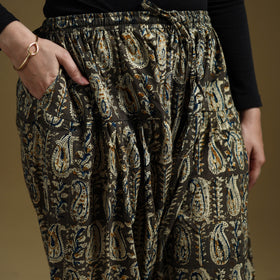 Green - Pedana Kalamkari Hand Block Print Natural Dyed Cotton Salwar 17