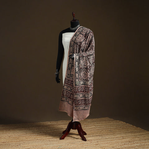 Kalamkari Hand Block Print Natural Dyed Cotton Dupatta 62