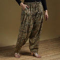 Green - Pedana Kalamkari Hand Block Print Natural Dyed Cotton Salwar 13