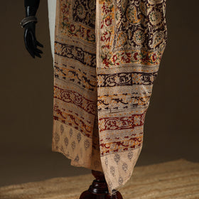 Kalamkari Hand Block Print Natural Dyed Cotton Dupatta 63