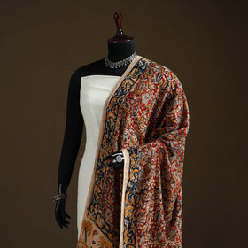 Kalamkari Hand Block Print Natural Dyed Cotton Dupatta 64