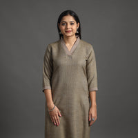 Rasika Brown Merino Woolen Kurta