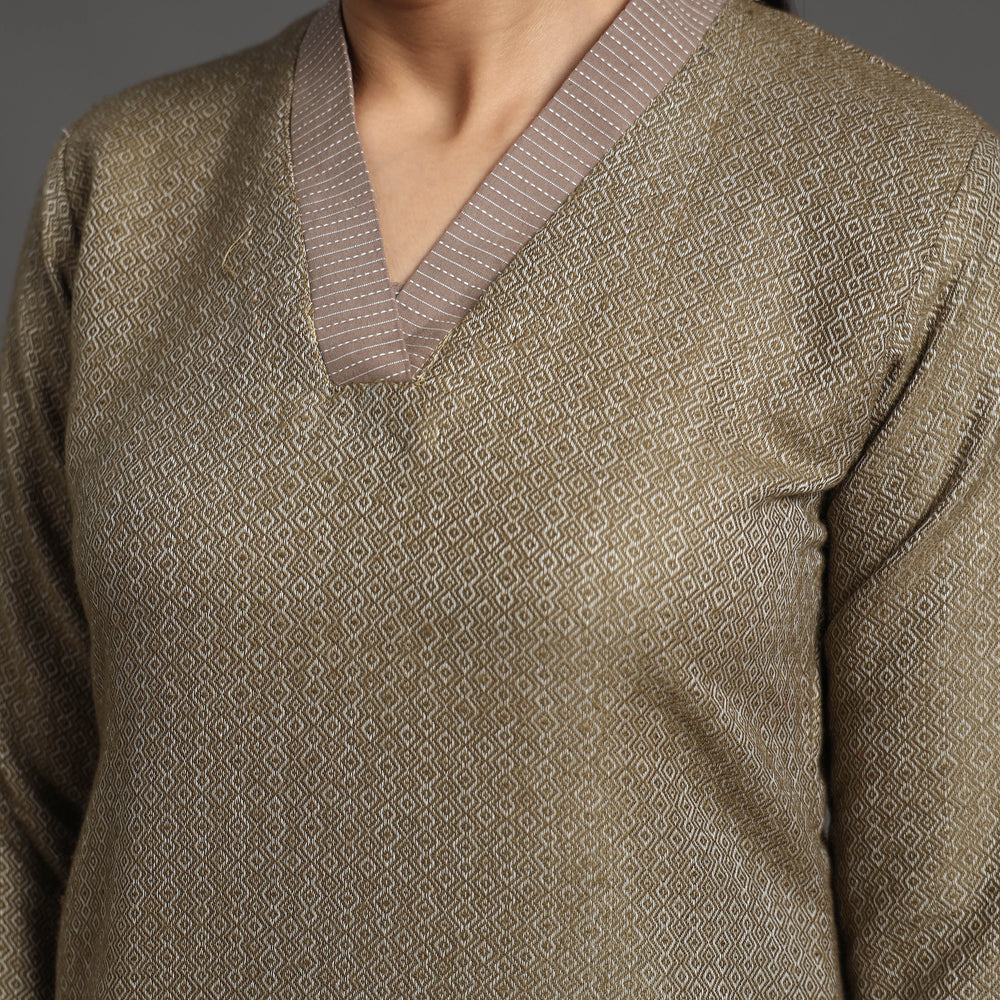 Rasika Brown Merino Woolen Kurta