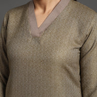 Rasika Brown Merino Woolen Kurta