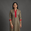Buy Zeenat Brown Merino Woolen Kurta