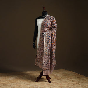 Multicolor - Kalamkari Hand Block Print Natural Dyed Cotton Dupatta 66