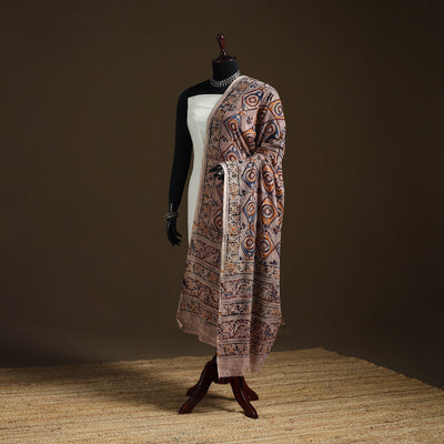 Kalamkari Hand Block Print Natural Dyed Cotton Dupatta 66