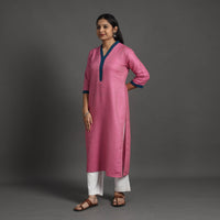 Gulnaaz Pink Merino Woolen Kurta