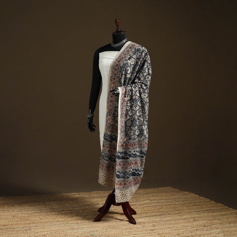 Kalamkari Hand Block Print Natural Dyed Cotton Dupatta 67