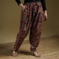 Red - Pedana Kalamkari Hand Block Print Natural Dyed Cotton Salwar 06