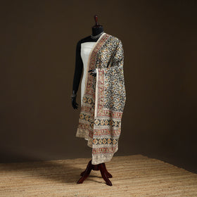 Kalamkari Hand Block Print Natural Dyed Cotton Dupatta 68