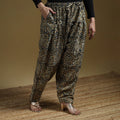 Green - Pedana Kalamkari Hand Block Print Natural Dyed Cotton Salwar 05