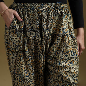 Green - Pedana Kalamkari Hand Block Print Natural Dyed Cotton Salwar 05