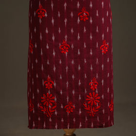 Lucknowi Chikankari Hand Embroidered Cotton Unstitched Kurta Material (2.5M) 14