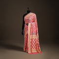 Kutch Bandhani Fine Georgette Banarasi Neem Zari Jaal Saree 04