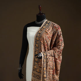 Kalamkari Hand Block Print Natural Dyed Cotton Dupatta 70