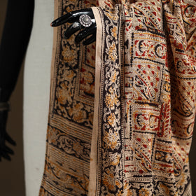 Kalamkari Hand Block Print Natural Dyed Cotton Dupatta 70