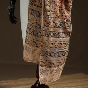 Kalamkari Hand Block Print Natural Dyed Cotton Dupatta 70