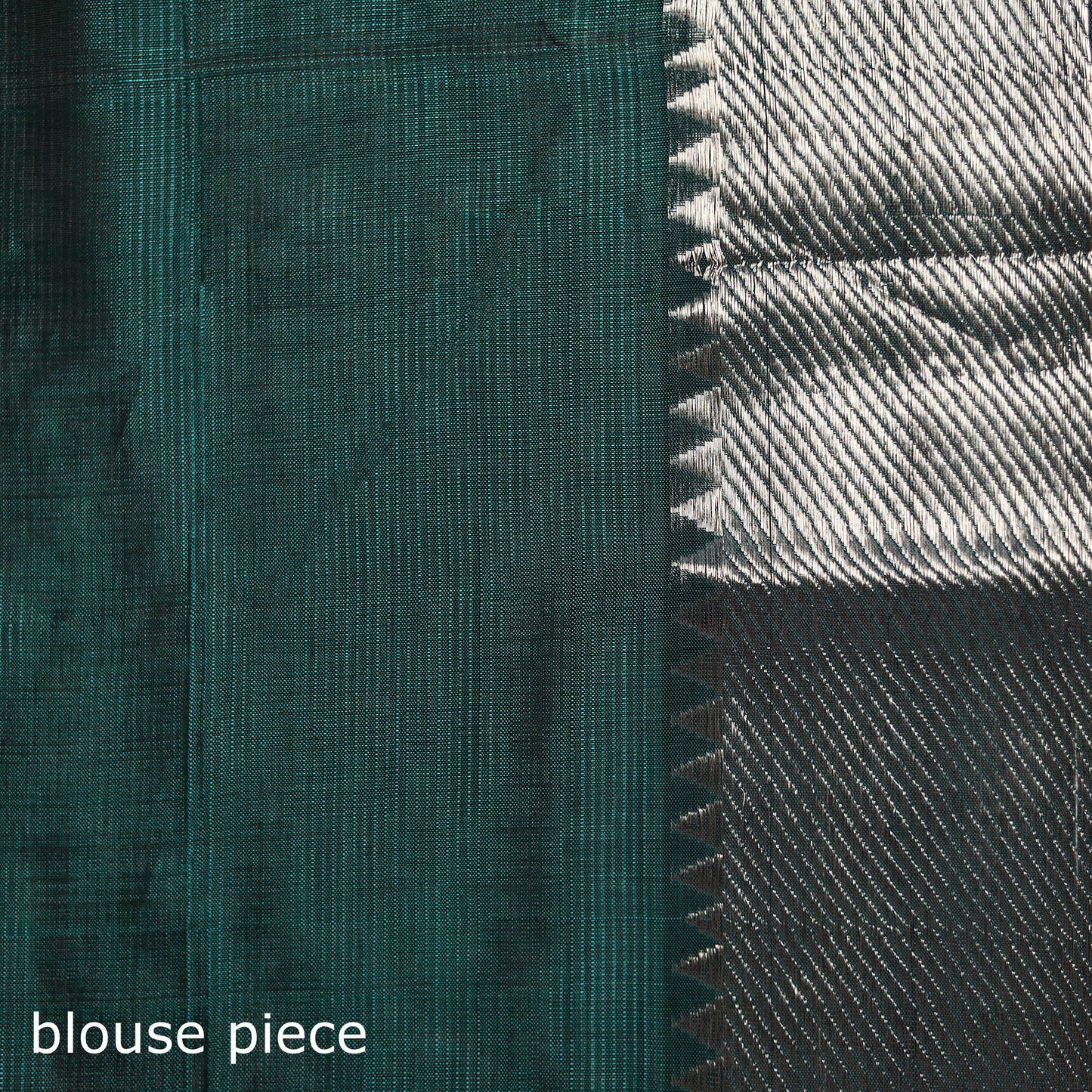 Green - Pure Handwoven Mangalagiri Silk Cotton Pattu Saree with Zari Border 15