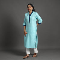 Nithya Light Blue Merino Woolen Kurta