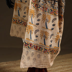 Kalamkari Hand Block Print Natural Dyed Cotton Dupatta 71