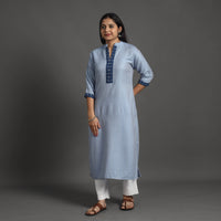 Rosie Sky Blue Merino Woolen Kurta