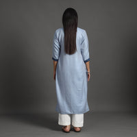 Rosie Sky Blue Merino Woolen Kurta