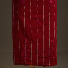 Lucknowi Chikankari Hand Embroidered Cotton Unstitched Kurta Material (2.5M) 18