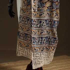 Kalamkari Hand Block Print Natural Dyed Cotton Dupatta 74