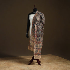 Kalamkari Hand Block Print Natural Dyed Cotton Dupatta 75