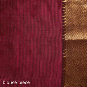 Green - Pure Handwoven Mangalagiri Silk Cotton Pattu Saree with Zari Border 19