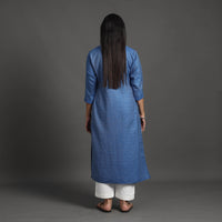 Raha Blue Merino Woolen Kurta