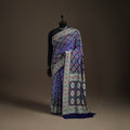 Kutch Bandhani Fine Georgette Banarasi Neem Zari Jaal Saree 09