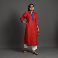 Apeksha Red Merino Woolen Kurta