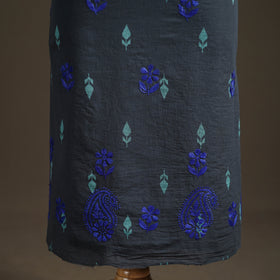 Lucknowi Chikankari Hand Embroidered Cotton Unstitched Kurta Material (2.5M) 20