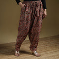 Red - Pedana Kalamkari Hand Block Print Natural Dyed Cotton Salwar 19
